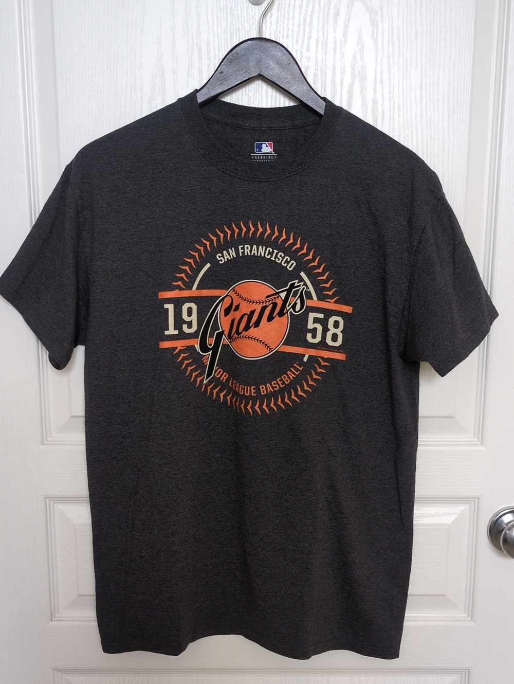 MLB San Francisco Giants Dark Gray Tee with Orange Graphic